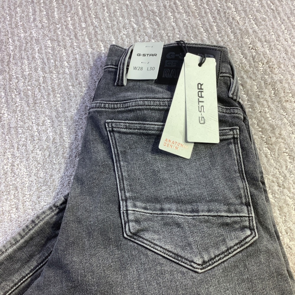 G-Star‎ RAW Airblaze 3D Skinny Jeans 28 x 30 Faded Odyssey Grey Destroyed NWT